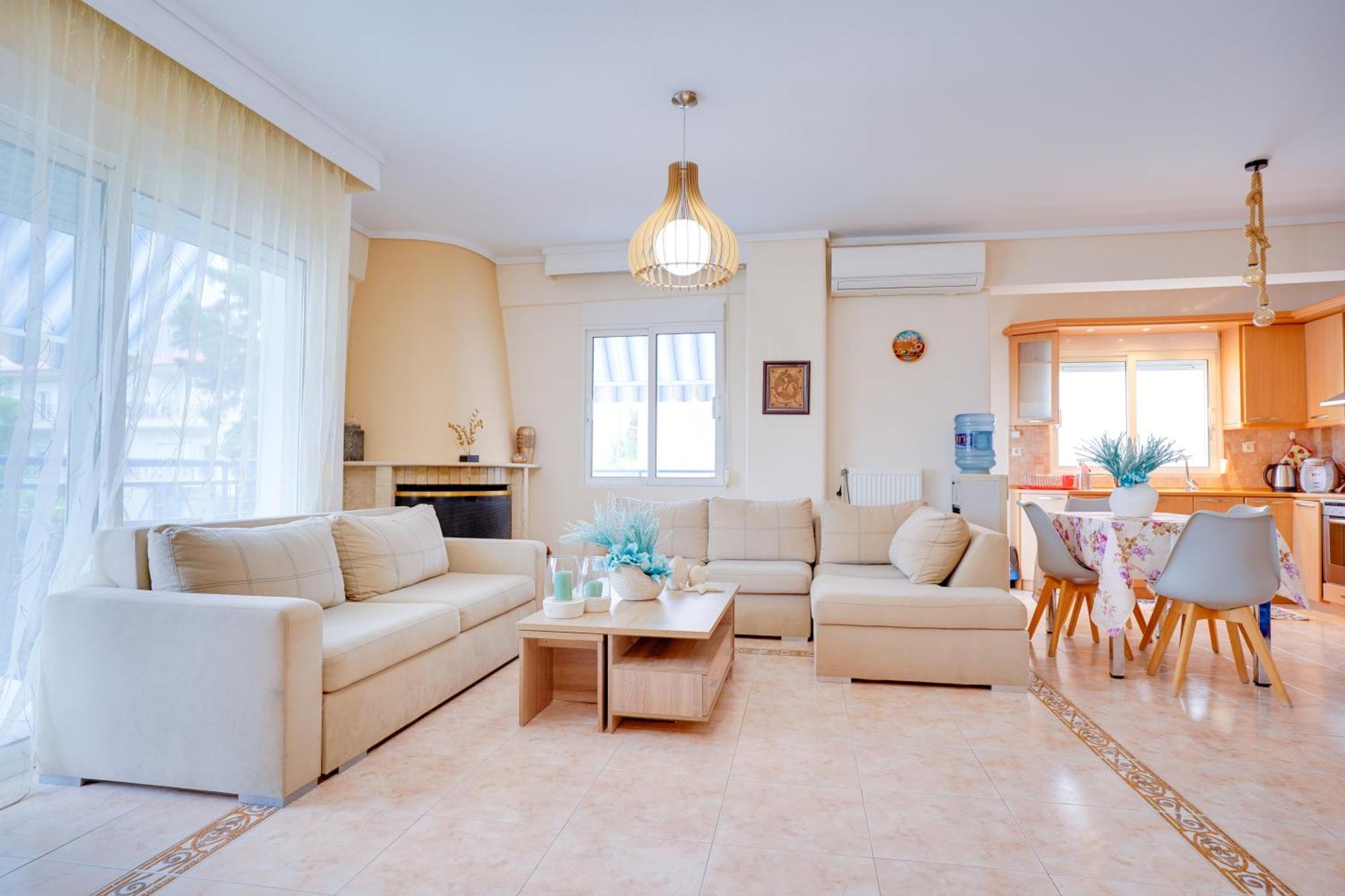 Lovely And Sunny Apartament 300M From Beach!! Peraia  Luaran gambar